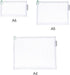 Set, 3Pcs 3-Size A4/5/6 SHIMOYAMA Mesh Storage Bag Double Nylon Mesh Bags for Lego Bricks, Puzzles, Zipper Pouch