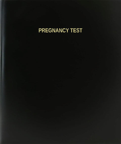 BookFactory Pregnancy Test Log Book/Journal/Logbook - 120 Page, 8.5''x11'', Black Hardbound (XLog-120-7CS-A-L-Black(Pregnancy Test