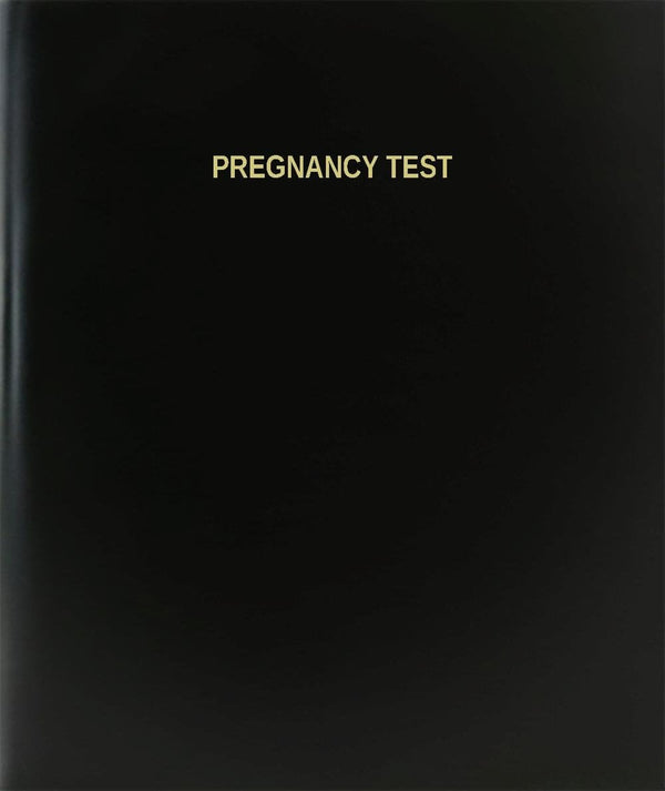 BookFactory Pregnancy Test Log Book/Journal/Logbook - 120 Page, 8.5''x11'', Black Hardbound (XLog-120-7CS-A-L-Black(Pregnancy Test
