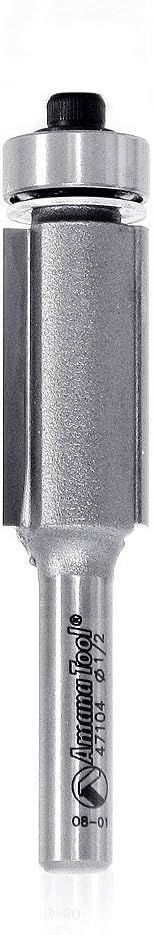 Amana Tool 47104 Flush Trim Router Bit, 1/2-Inch Diameter, 1-Inch Cutting Height