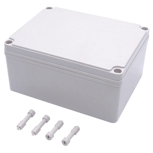 Twidec Waterproof Dustproof IP67 Junction Box, ABS Plastic Electrical Project Box DIY Enclosure Gray 8"x 6"x 4" (200 x