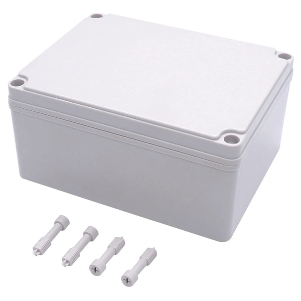 Twidec Waterproof Dustproof IP67 Junction Box, ABS Plastic Electrical Project Box DIY Enclosure Gray 8"x 6"x 4" (200 x
