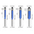 WSDMAVIS 4Pcs/Set Trimming 4PCS 1/4 Sets Biaxial Tool Router Router Bits Shank Flush Trim Top Bearing and Bottom