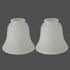 2 Pack 2-1/8-Inch G0016 Frosted Ribbed Glass Shade, Bell Shaped Light Fixture Replacement Globe or Cover with Fitter