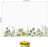 Watercolor Wild Greenery Sticky Note Pads, 4" x 3", Set of 6 Pads, 50 Sheets Per Pad, Made in USA