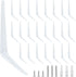 Mormchlots 24Pcs 12 x 10 Inch White Shelf Brackets, Heavy-Duty Metal Steel Corner