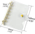 NatSumeBasics A7 Binder Wallet, Clear Mini A7 Budget Binder with Gold Ring, Cash Envelopes, Loose Leaf Folders