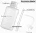 Oubest 2pcs 150ml 5oz Small Squeeze Bottles, LDPE Plastic Squirt Water Bottle for Medical, Tattoo, Lash, Irrigation