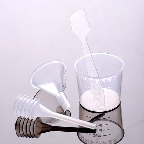 20 Pack Mini Clear Plastic Funnels with 2 Pcs Mini Pipette and Spoon for Filling Small Bottles or Containers