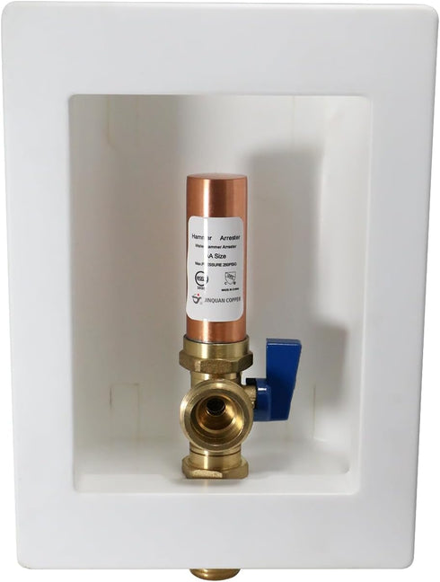 XFITTING Premium Washing Machine Outlet Box, 1/2 Inch MIP/Sweat x 3/4 inch