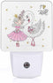 Chrobak LED Night Light,Ballerina Girl with Swan LED Night Light Plug into Wall