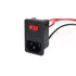 2pcs 10A 250V Rocker Switch Power Socket Inlet Module Plug with 5A Fuse Switch and 18 AWG Wiring 3 Pin IEC320 C14