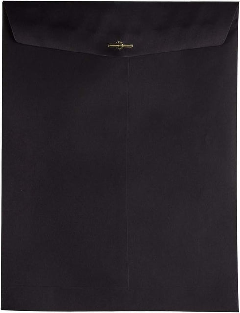 JAM PAPER 10 x 13 Open End Catalog Envelopes with Clasp Closure - Smooth Black - 50 Pack