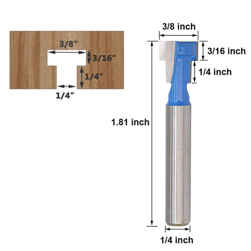 1/4" Set Set 3/8" 1/2" Shank Keyhole Router Bit T Slot Cutter Router Bit T Track Router Bits | & Hex Bolts Heads