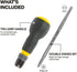 32960A #2 6 mm 1/4-Inch Klein Tools Fastbit Tru-Grip Screwdriver, Ball-Style Handle with Quick-Release Collar, Phillips