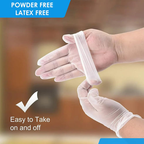 PrimaCare Medical Supplies VG-2501 Case of 100 Medium Size Vinyl Examination Gloves, Disposable, Latex & Powder Free