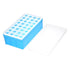 YOKIVE Tube Rack, Polypropylene Test Tube Holder, Great for 5ml Lab Test Tubes (Blue, 32-Sockets)