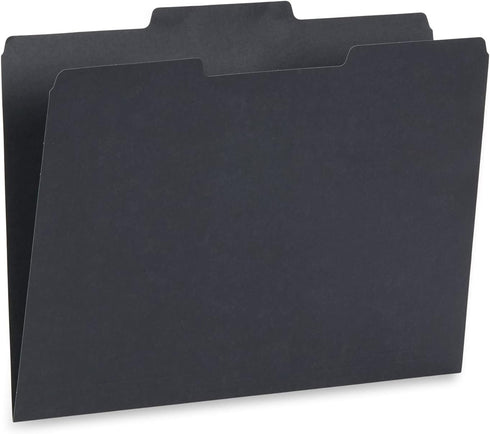 Blue Summit Supplies 100 Grayscale File Folders, Letter Size, 1/3 Cut Tab, Modern Gray, Black, White