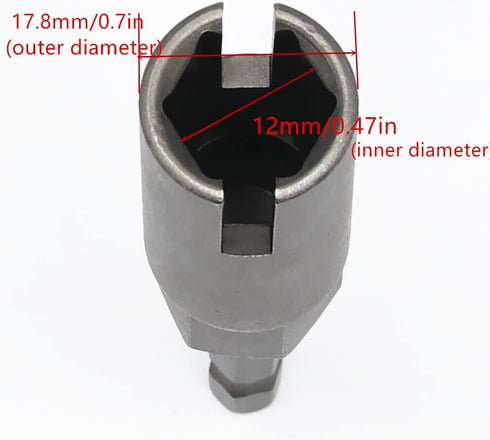 1PCS Deep Power Wing Nut Driver, 1/4" Hex Shank Slot Wing Nut Drill Bit Socket Wrenches Tool