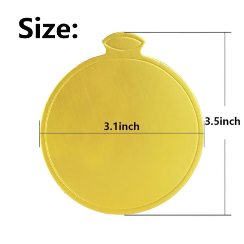 HANSGO Mini Round Golden Cardboard Cake Base, 100PCS Mousse Cake Boards Paper Plates Circle Dessert Board