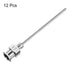 12pcs 17Gauge Stainless Steel Dispensing Needles, 1 1/2" Blunt Tips Luer Lock for Glue, Ink, Thick Liquids, Lab Use
