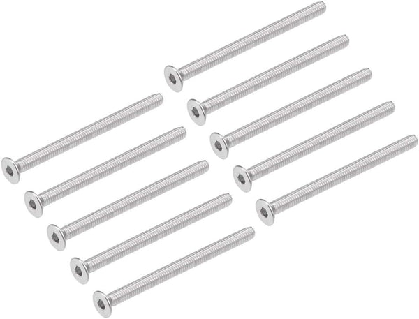 uxcell M3x40mm Flat Head Machine Screws, 304 Stainless Steel Fasteners Bolts, 40Pcs