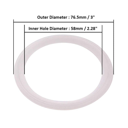 DERNORD Silicone Gasket Tri-Clover O-Ring - 2.5 Inch, Pack of 10