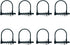 Highwild 8 Pack Silent Shaft Locking Pin with Spring for Farm Lawn Garden Safety