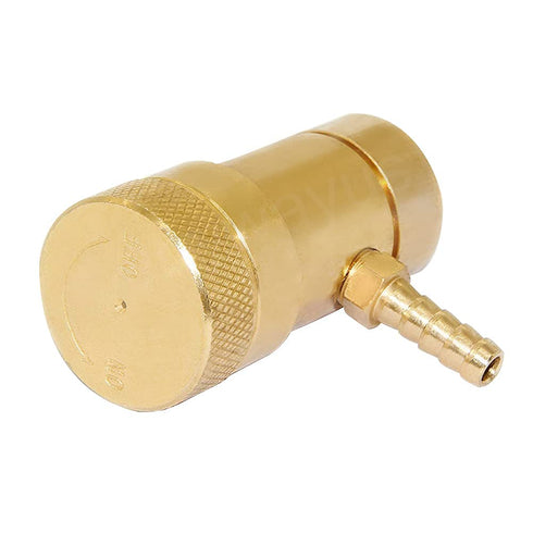 Joywayus Solid Brass Oxygen Regulator Tank Valve with 1/4" Barb Fitting for Disposable Tanks