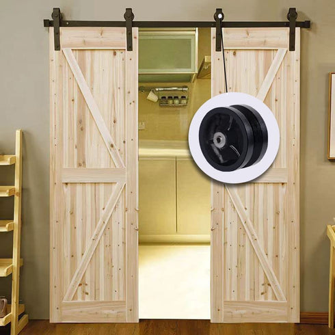 4"x1-1/2" Cast Iron V Groove Caster Wheel, Straight Roller Bearing, Capacity up to 600 lbs, Black Wheel