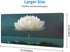 XXL Large White Lotus Flower Gaming Mouse Pad, Big Desk Mat with Stitched Edges for Computer, Laptop, Office, 31.5'' x