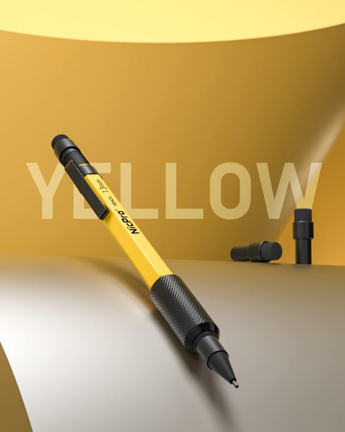 Nicpro 1.3 mm Mechanical Pencil Set with 12 Lead Refill, Heavy Duty Carpenter Pencil for Outdoor Marking