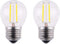 Dimmable A15 Mini LED Globe Bulb, 2W 200lm, E26 Regular Base, 2700K Warm White, Clear Glass Cover, Pack of 2