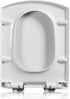 XQHD WEC Toilet Seats Soft Close White, Loo Lid Quick Release Heavy Duty Easy to Clean Bathroom Lid,Square