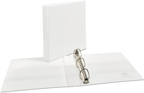Avery 09401 Durable View Binder, 1.5-Inch Capacity EZD Rings, Letter Size, White, 1/EA
