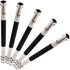 GTHER 5PCS Double Head Pencil Extender, Adjustable Lengthener with Aluminum Handle for Colored Pencils, Black