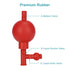 stonylab 2-Pack Rubber Transfer Bulbs, 65 ml Red Rubber Filling Bulbs for Pipettes