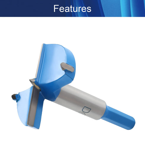 Forstner Drill Bit 55mm Carbide Woodworking Hole Saw, Wood Drilling Cutter Boring Drill Bits with Hex Handle for Wood