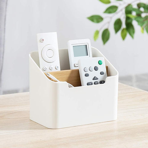 Poeland Remote Control Holder, Desk Storage Organizer Box for Office Supplies, Home