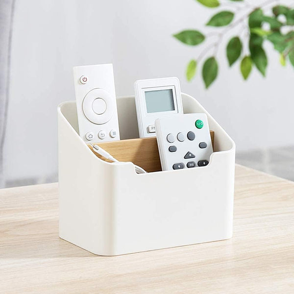 Poeland Remote Control Holder, Desk Storage Organizer Box for Office Supplies, Home
