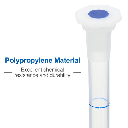 PATIKIL 100ml Volumetric Flask, 2 Pack Polypropylene Graduated Measuring Flask with Plug Cap for Laboratory Experiment