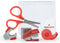Mini School Supplies Kit, Aesthetic Mini Stapler, Mini Tape Dispenser, Mini Scissors, Red