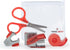 Mini School Supplies Kit, Aesthetic Mini Stapler, Mini Tape Dispenser, Mini Scissors, Red