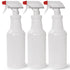 Pinnacle Mercantile 32 oz Plastic Spray Bottles, Leak Proof Technology, Empty Pack of 3, Made in USA