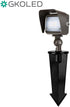 GKOLED Outdoor Angled Floodlight with Aluminum Glare Shield for LED Landscape Light
