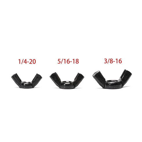 30 PCS 5/16-18 Wingnuts, Carbon Steel Black Zinc Plated Fasteners, Butterfly Nut (Black, 5/16-18)