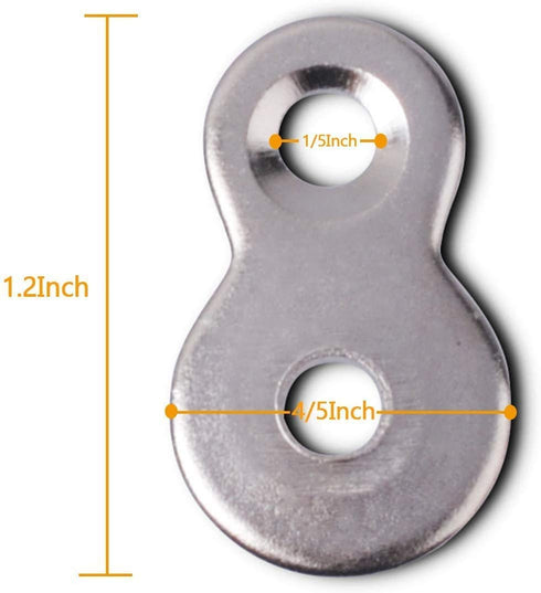 Desktop Fasteners Figure 8 with Screws, Heavy Duty 12 Gauge Steel, Table Top Connector, Desk Top Fasteners Clip (Pack of 20)