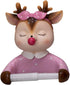 Holibanna Pink Cartoon Deer Toilet Paper Holder Wall-Mounted Bathroom Storage Rack Decorative Tissue Dispenser Suitable