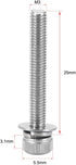 uxcell M3 x 25mm Stainless Steel Hex Socket Head Cap Screws - Bolts with Spring Washer and Plain Washers 10pcs