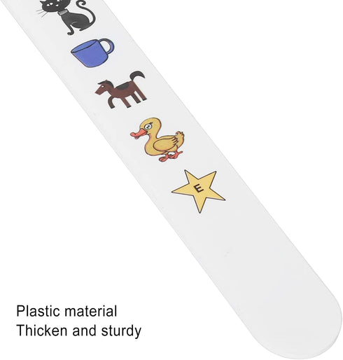 Fixation Stick Vision Tester, Clear Colorful Animal Patterns, Waterproof Coating Thicken, Kids Vision Test Card, 2